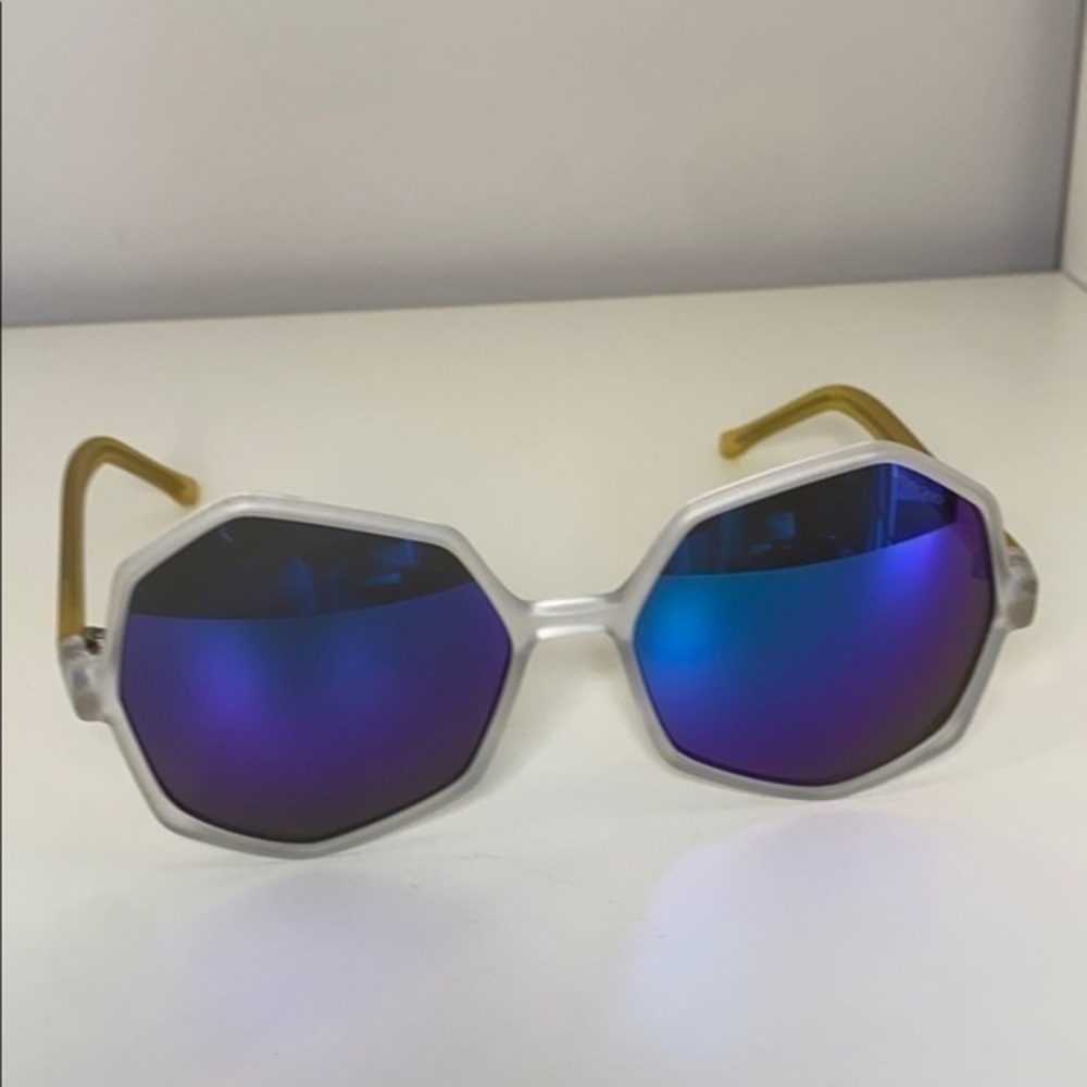 Komono Bonnie Ice Lemon Sunglasses NEW geometric neon - Picture 12 of 14